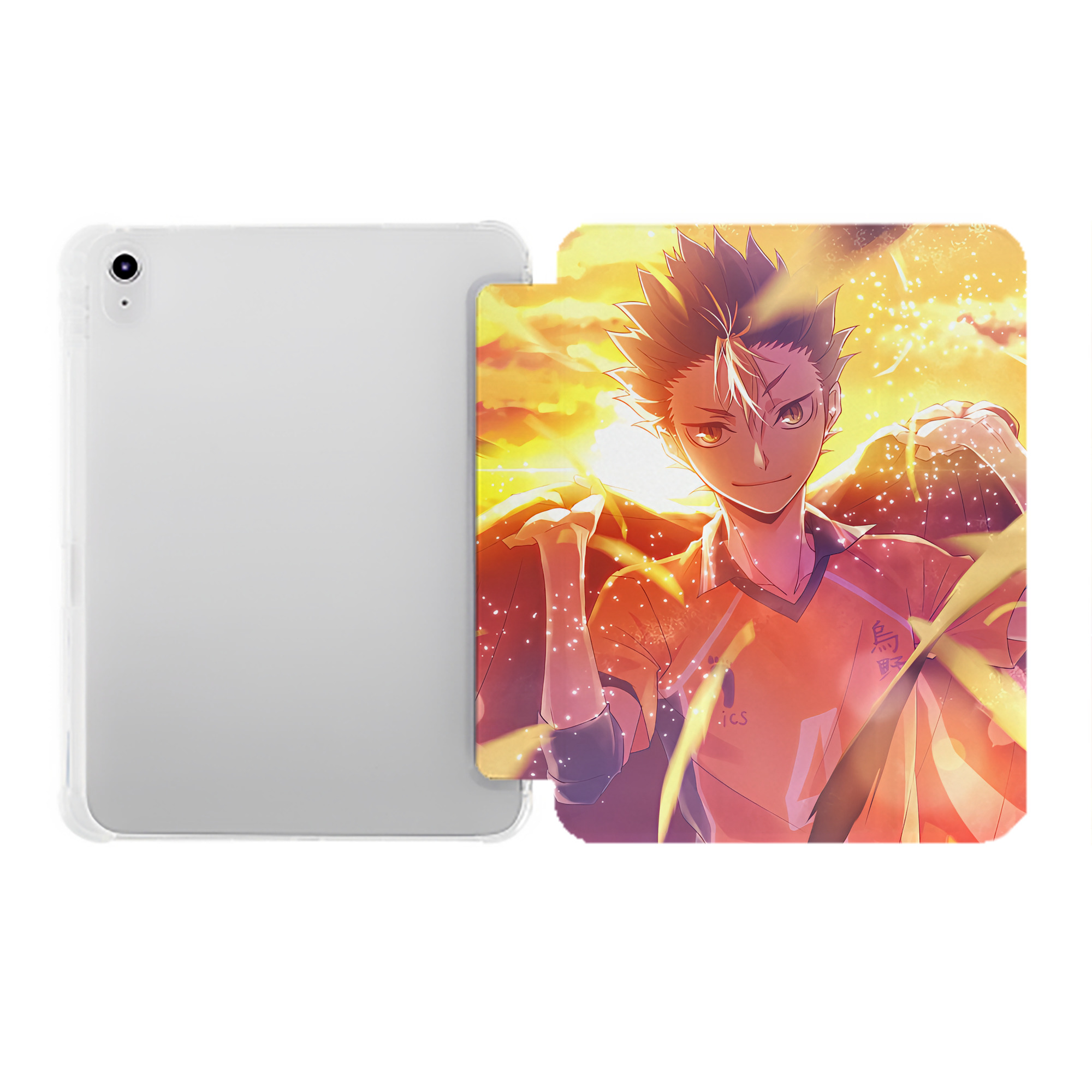 （画像用） ハイキュー!! Haikyu!! IPad ケース ペン収納付き 三つ折りスタンド PUレザー×シリコン 対応機種9.5/10.5/10.9インチ